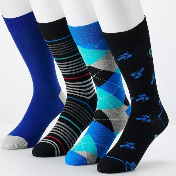 croft & barrow Underwear & Socks Opticool 8 Pairs Mens Dress Socks